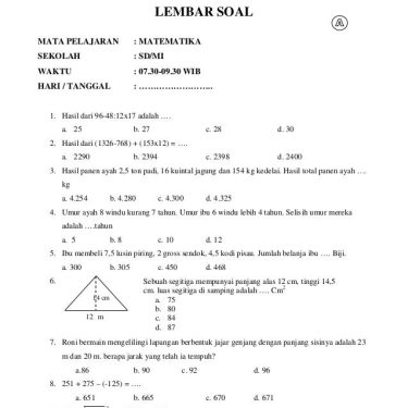 5 Rahasia Lolos Ujian Sekolah Mtk Kelas 6 SD yang Jarang Diketahui Siswa Saat Ini