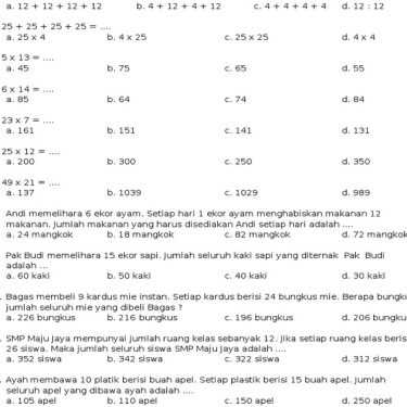7 Rahasia Cepat Menjawab Soal Cerita Matematika Operasi Hitung Campuran Kelas 3 SD