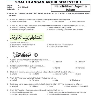 7 Rahasia Latihan Soal Agama Kelas 3 Semester 1 yang Wajib Diketahui Orang Tua Tahun 2026