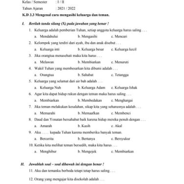 soal ujian sekolah agama kristen kelas 12 pdf