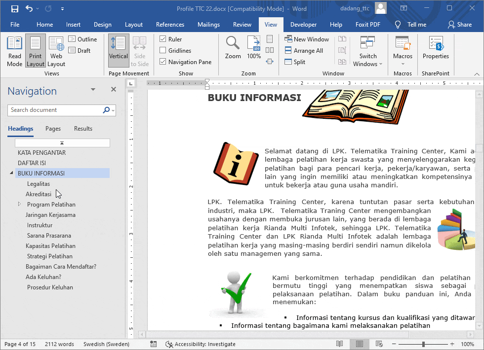 Cara Menggunakan Styles Navigasi di Word Tutorial Pemula TTC Cara Menggunakan Styles Navigasi di Word Tutorial Pemula TTC