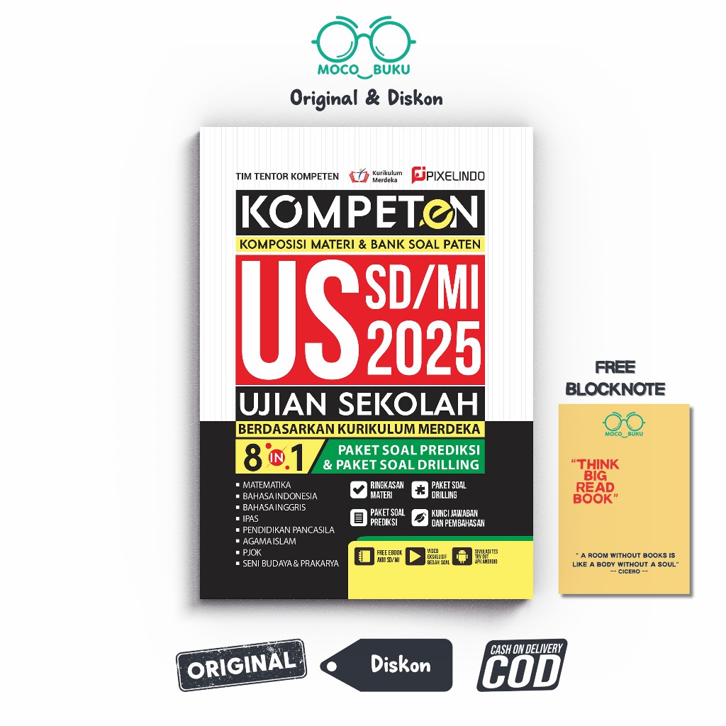 Jual Buku Kompeten Ujian Sekolah SD MI 2025 - mocobuku Shopee Indonesia