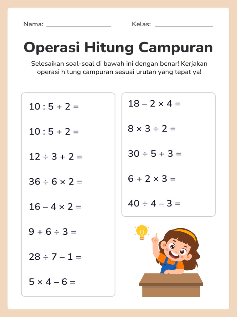 Akhirnya Terungkap 5 Rahasia Sukses Ujian dengan Download Soal Operasi Hitung Kelas 4