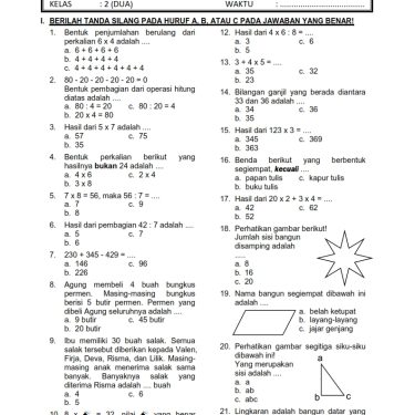 Akhirnya Terungkap Rahasia Nilai Sempurna dengan Download Soal PAS Kelas 4 Semester 2 Kurikulum 2013 Matematika