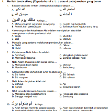 download soal pai kelas 4 sd