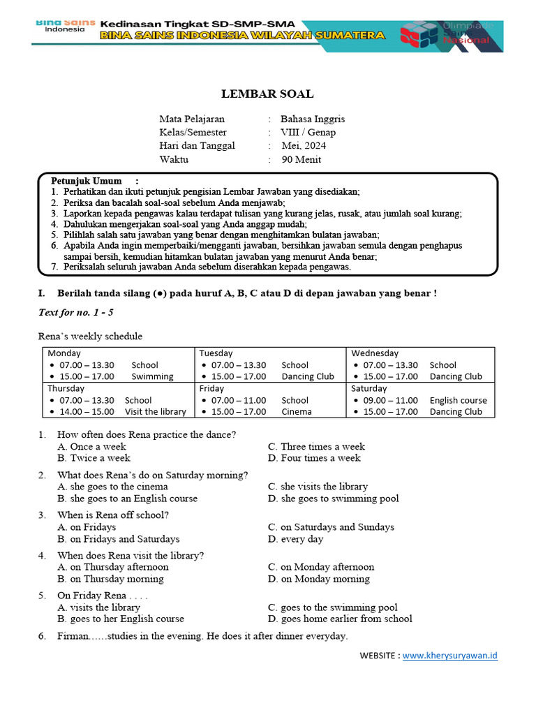 5 Cara Cepat Kuasai Contoh Soal Bahasa Inggris Semester 2 Kelas 8 Bab 13 Jarang Diketahui