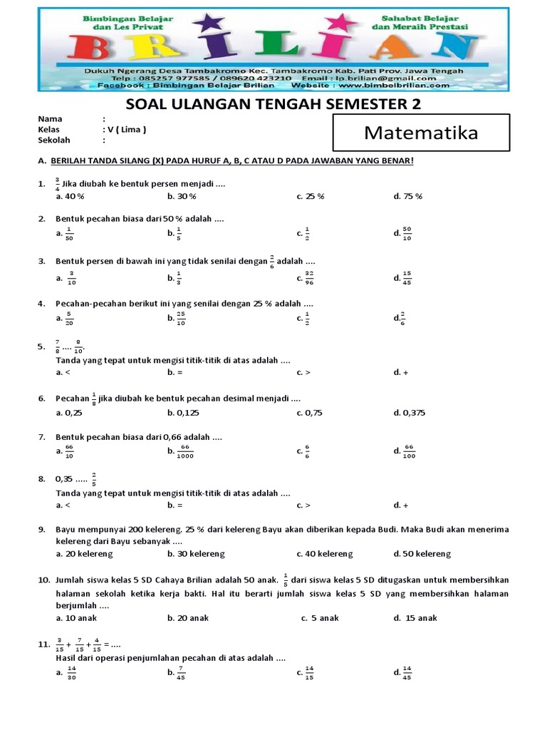 7 Rahasia Menguasai soal matematika kelas 5 semester 2 pdf dengan Cepat Sebelum Ujian 2026