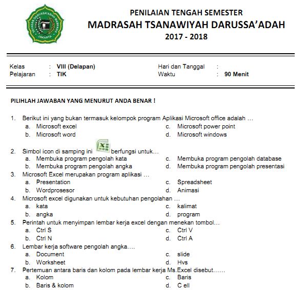 80 Contoh Soal TIK Kelas 8 Semester 2 dan Kunci Jawaban yang Wajib Kamu Pelajari Sebelum Ujian