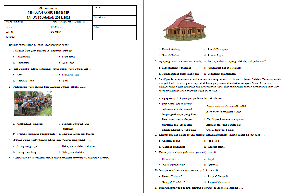Download Soal PAS Kelas 4 SD Tema 1 Ternyata Semudah Ini, Wajib Tahu 3 Sumber Terbaiknya