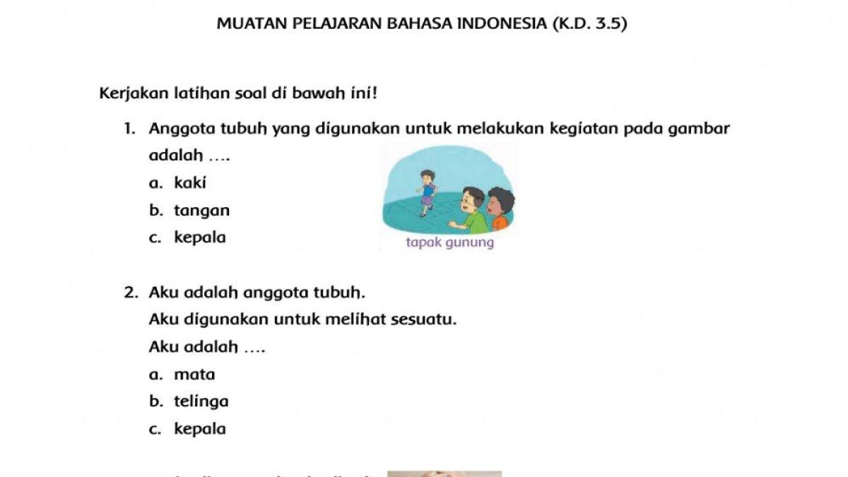 Kunci Sukses Ulangan Harian Bahasa Indonesia Kelas 6 Semester 1