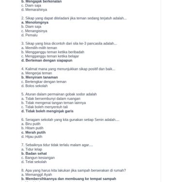 7 Contoh Soal PKN Kelas 1 SD Ternyata Bisa Mengasah Otak, Wajib Tahu Sebelum Ujian STS 2026