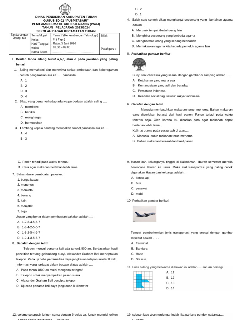 Rahasia Lulus Ujian dengan Kumpulan soal tema 7 kelas 3 semester 2 bahasa indonesia