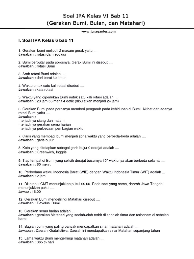 Rahasia Skor Sempurna dengan Latihan Soal IPA Bumi dan Gerakannya Kelas 6 Semester 2 Rahasia Skor Sempurna dengan Latihan Soal IPA Bumi dan Gerakannya Kelas 6 Semester 2