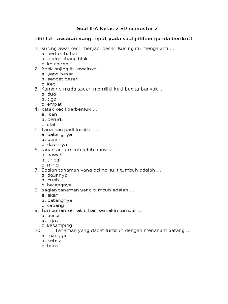 Rahasia Sukses Belajar dengan Latihan Soal IPA Kelas 2 Semester 2 yang Wajib Dicoba