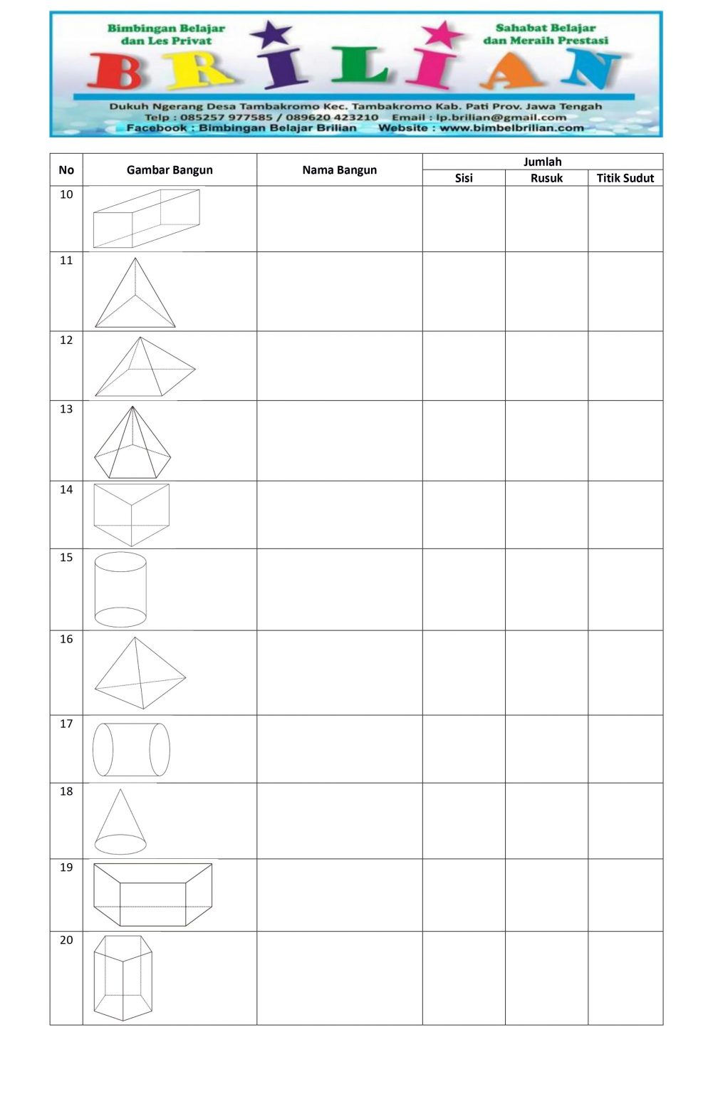 Ternyata Ini Kunci Menjawab Soal Sifat Bangun Ruang Kelas 4 SD dengan Mudah