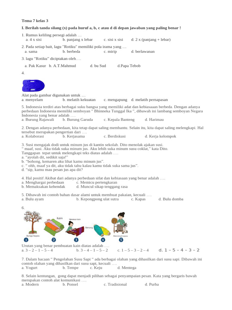 Wajib Tahu Rahasia Cara Cepat Jawab soal tema 7 st 3 di sd kelas 3 Agar Nilai Sempurna